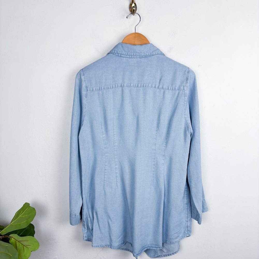 Soft Surroundings Washed Tencel Tunic Top Size M - Picture 5 of 9